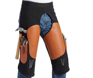 Générique Tablier de maréchal-ferrant - Pantalon de Soin équin avec Renfort de Genou,Tablier en Similicuir à Bretelles réglables - pour Homme, Papa, époux, travaux agricoles, élevage,