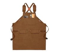 Générique Tablier de Travail,Accessoires de Cuisine Ajustables Imperméables - Tablier Robust Toile Cirée Avec Bretelles Croisées | pour Hommes Femmes Cuisine Chef Fête des Mères
