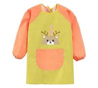 Générique Tablier Ecole Maternelle, Blouse Ecole Enfant 1-4 Ans Garçons Et Filles Blouses Avec Une Grande Poche Imperméable À Manches Longues Tabliers De Repas Artisanat Bricolage Arts Tabliers, Vert