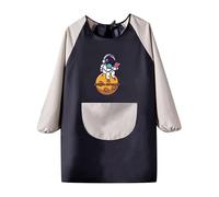 Générique Tablier Peinture Enfant Fille Garçon Blouse Ecole Manches Longues Tabliers Imperméable Plastique Résistant Aux Taches Avec Poches Pour Peindre Cuisine Artisanat
