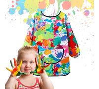 Générique Tablier pour - Smock de peinture imperméable avec manches et poche | Tablier d'art pour garçons et filles âgés de 1 à 8 ans - école, artisanat et protection de la maternelle