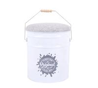 Générique Tabouret Coffre en métal Blanc Design LOFT Pot de Peinture avec Espace de Rangement
