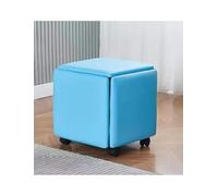 Générique Tabouret Cube, Chaise ottomane gigogne 5 en 1, ottomane Amovible, Tabouret de canapé empilable for Salon, Chambre, Salle à Manger(Sky,Length 17.7")