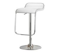 Générique Tabouret De Bar Moderne en Métal, Repose-Pieds Large d'une Seule Pièce, Tabouret Pivotant À 360° avec Dossier Bas pour La Salle À Manger, Le Salon Et L'îlot De Cuisine,Blanc