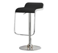 Générique Tabouret De Bar Moderne en Métal, Repose-Pieds Large d'une Seule Pièce, Tabouret Pivotant À 360° avec Dossier Bas pour La Salle À Manger, Le Salon Et L'îlot De Cuisine,Noir