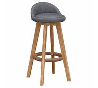 Générique Tabouret de Bar pivotant avec Dossier - Chaise Haute en Lin avec Repose-Pieds entouré de Ficelle for Cuisine et Bar