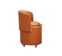 Générique Tabouret De Chaise Vanité avec Roue, Grand Pouf Repose-Pieds Rangement, Dossier, for Chambre Et Salon(Orange)