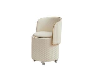 Générique Tabouret De Chaise Vanité avec Roue, Grand Pouf Repose-Pieds Rangement, Dossier, for Chambre Et Salon(White)