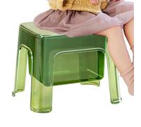 Générique Tabouret de Douche | Chaise de Salle de Bains Transparente avec Espace de Rangement - Petit Banc pour Douche | pour Rangement en Coin de Salle de Bain, Cuisine, Chevet, Meuble de Toilette