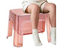 Générique Tabouret de Douche - Chaise de Salle de Bains Transparente avec Espace de Rangement - Tabouret de Douche pour Personnes âgées | Utilisation Multiple : Cuisine,