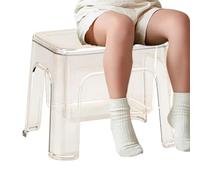 Générique Tabouret de Douche Chaise Transparente Portable avec Rangement