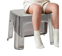 Générique Tabouret de Douche - Chaise Transparente Portable avec Rangement - Tabouret de Douche pour Personnes âgées,pour Rangement en Coin de Salle de Bain, Cuisine, Chevet, Meuble de Toilette