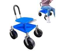 Générique Tabouret De Jardin À roulettes - 150kg Acier + PP | Chariot De Travail Roulant - Siège Mobile Petit Format | Chaise Extérieure Hauteur Réglable pour Taille Transplantation Élagage