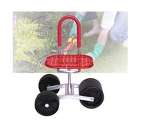 Générique Tabouret De Jardin À roulettes,Aide Au Jardinage avec Dossier Pliable,Capacité De Charge 150 Kg,Hauteur Réglable 22-36 Cm,for Vergers Et Fermes(Red,3 Wheels)