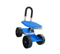 Générique Tabouret De Jardinage avec Panier Rangement,Sièges Pliables,Rotation À 360°,Facile Assembler,for La Maison,L'extérieur, Pelouse Et Cour(4 Wheels)