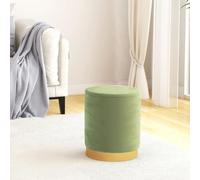 Générique Tabouret de Rangement Rond Vert Moutarde Velours 31 x 37 cm,Fauteuils et chaises,Chaises Pliantes & tabourets-340292