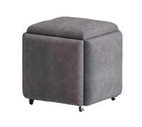 Générique Tabouret empilable, ottomane gigogne, for Petits espaces, canapé carré, for Salon, Salle à Manger, Chambre à Coucher (35 x 35 cm)(Color 6,35x35cm)