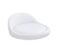 Générique Tabouret en Similicuir avec Dossier Bas, Accessoire Pratique, Blanc