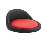Générique Tabouret en Similicuir avec Dossier Bas, Accessoire Pratique, Noir et Rouge