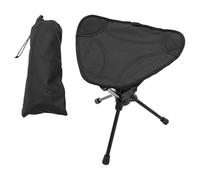Générique Tabouret Extérieur Pliable Chaise de Camping Appui-Pieds Siège Portable Léger en Aluminium Oxford Résistant Convient pour Randonnée Pique-Nique Voyag, Noir