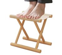 Générique Tabouret Pliable Bois Massif | Chaise Portable Légère Intérieur Extérieur | Pêche Camping Salon Cuisine Salle Bain Siège Bois