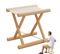 Générique Tabouret Pliant,Tabouret Pliant en Bois Massif | Siège Léger Meuble Stable pour Extérieur Jardin Cuisine Salle de Bain Chambre Dortoir Coiffeuse Pêche