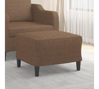 Générique Tabouret Repose-Pied Marron 60x50x41 cm en Tissu Respirant, Cadre Contreplaqué Stable, Idéal pour Canapé ou Siège Supplémentaire, Montage Facile