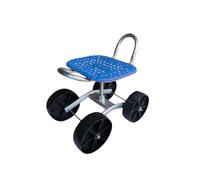 Générique Tabouret Roulant for Chariot De Jardin À Quatre Roues | Chariot de tabouret utilitaire avec hauteur réglable de 22 à 36 cm et rotatif à 360 °, for pelouse et cour(Blue)