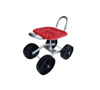 Générique Tabouret Roulant for Chariot De Jardin À Quatre Roues | Chariot de tabouret utilitaire avec hauteur réglable de 22 à 36 cm et rotatif à 360 °, for pelouse et cour(Red)