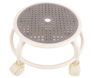 Générique Tabouret Roulant Pivotant Gris, Petit Tabouret Bas Rond à roulettes pour Pédicure et Manucure, Siège Polyvalent Compact et Pratique pour Maison, Salon de Beauté et Soin des Pieds