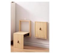 Générique Tabouret Ultra Fin et Silencieux, Banc Pliant Mural, Conception Peu encombrante, siège encastré for Couloir d'armoire à Chaussures de Hall(Wood)