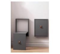 Générique Tabouret Ultra Fin et Silencieux, Banc Pliant Mural, Conception Peu encombrante, siège encastré for Couloir d'armoire à Chaussures de Hall(Dark Gray)