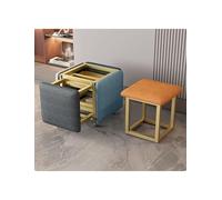 Générique Tabourets empilables, siège cubique 5 en 1, Tabouret de canapé empilable, Tabouret Ottoman gigogne, Repose-Pieds Mobile, Chaise de Coiffeuse for Salon(Style 1,20 Tubes)