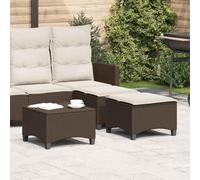 Générique Tabourets Jardin Coussins 2pcs Marron 55x55x36cm résine tressée,Mobilier de Jardin,Poufs d'extérieur-4108247