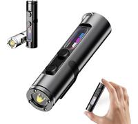 Générique Taclites Mini - The Ultimate Everyday Micro Tool,Rechargeable Led Magnetic Super Bright Tactical,with Hat Clip, Portable USB Waterproof Mini Flashlight for Outdoor (Black)