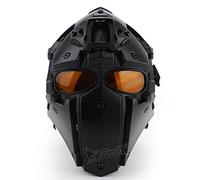 Générique Tactical Airsoft Full Face Protection, Casque Terminator avec Masque. Utilisé pour Les Jeux de rôle Militaires, Accessoires de Chasse, tir au Paintball Casque