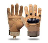 Générique Tactical Full Finger Gloves with Soft Rubber Knuckle Protection, Breathable Touchscreen Airsoft Gloves for Men, Non-Slip Grip for Motorcycle Riding, Shooting & Hiking (Yellow)