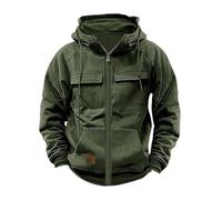 Générique Tactical Hoodies for Men, Men's Tactical Sweatshirt,New Zipper Hoodies,Quarter Zip Hooded Pullover,with Pocket (Army Green,L)