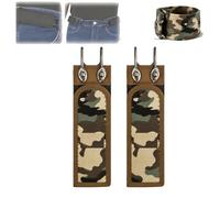 Générique Tactical Metal Hook Elastic Belt, Wide and Easy To Use, Buckleless Belt Hook, for Outdoor Work & EDC (2PCS Camouflage,S(27"-43" in))