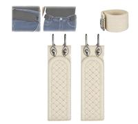 Générique Tactical Metal Hook Elastic Belt, Wide and Easy To Use, Buckleless Belt Hook, for Outdoor Work & EDC (2PCS White,S(27"-43" in))