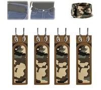 Générique Tactical Metal Hook Elastic Belt, Wide and Easy To Use, Buckleless Belt Hook, for Outdoor Work & EDC (4PCS Camouflage,S(27"-43" in))