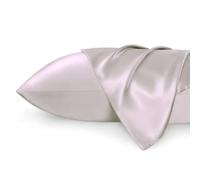 Générique Taie d'oreillers en Soie 65x65 - Oreiller Anti-Rides, Anti-acarien et Non Absorbant - 100% Soie pour Cheveux et Peau en Bonne santé (Violet Pastel Clair)