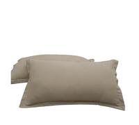 Générique Taies d'oreiller lavées de Couleur Unie, taie Douce, décorative, for la Maison, 2 pièces(Khaki)