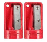 Générique Taille-crayon Manuel Portable Lot de 2, Taille pour Crayons à Papier et Couleur, Matériau Robuste, Rouge, Papeterie Scolaire pour Garçon et Filles et Bureau, Outil Facile