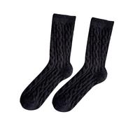 Générique Taille Haute Gainant Thickened Warm Sleeping Socks For Women Jaune Mouche Du Terreau (Black, 13-18)