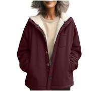 Générique Tailleur Femme Chic Vestes de Randonnée Anti-pluie Manteau Long Ski Parka Cintré Doudoune Saison Matelassée Moumoute Impermeable Randonnée Sweet D'hiver Longue Doudoune Femme de Marque XXL