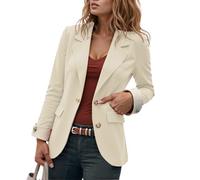Générique Tailleurs-Robes Femme - Blazer Femme Oversize - Veste pour Femme Style Décontracté Coréen Coupe Ajustée Manches Longues Bicolore Idéale pour Le Travail Ou Au Quotidien