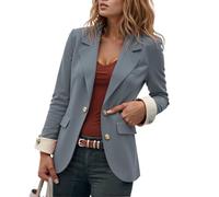 Générique Tailleurs-Robes Femme - Blazer Femme Oversize - Veste pour Femme Style Décontracté Coréen Coupe Ajustée Manches Longues Bicolore Idéale pour Le Travail Ou Au Quotidien