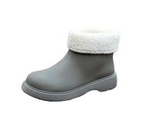 Générique Talons Taille 9 Short Rain Boots for Womens Ankle Rainboot Garden Boot Ladies Rubber Outside Work with Comfort Bottillon Talon (Grey, 40)