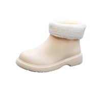 Générique Talons Taille 9 Short Rain Boots for Womens Ankle Rainboot Garden Boot Ladies Rubber Outside Work with Comfort Bottillon Talon (Beige, 38)